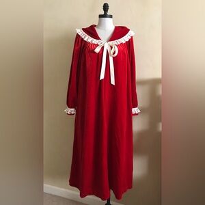 Vintage Red Velvet House Robe